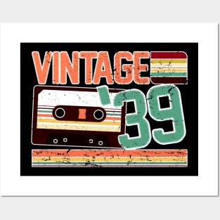 Vintage 1939 Aged To Perfection 80th Birthday Posters and Art